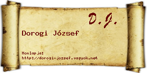 Dorogi József névjegykártya